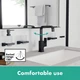 Cмеситель для умывальника однорычажный HANSGROHE Metropol черный латунь с донным клапаном 32511670 - изображение 4
