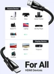 Кабель Ugreen HD140 HDMI to HDMI, 1.5 m, v2.1 UltraHD 8K-3D Braided Nylon Black 80402 (90403194) - изображение 4