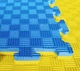 Мат-татами WCG EVA 100×100×2 см, мат-пазл «ласточкин хвост», жёлто-синий - изображение 5