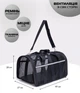 Переноска сумка для кошек и собак с иллюминатором L 49x28x27 см CosmoPet CP-46 Black - изображение 7