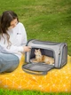 Сумка переноска для кошек и собак 42x28x28 см CosmoPet CP-47 Grey - изображение 9