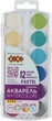 Краски акварельные ZiBi Pastel Медовые 12 цветов без кисточки (ZB.6592) - изображение 1