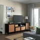 Тумба під телевізор з ящиками та дверцятами IKEA BESTA 240x42x74 см (494.216.31) - зображення 3