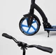 Самокат Best Scooter алюминевый широкий руль передний амортизатор Черный с синим (54664) - изображение 4