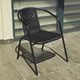 Комплект 6шт. садових стільців зі штучного ротангу Garden Chair Prato SC-039P Чорний - зображення 7