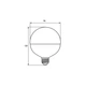 Лампочка Eurolamp LED G95 15W E27 4000K 220V (LED-G95-15274(P)) - зображення 3