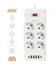 Фільтр-подовжувач AURA Energy 6+4 USB-A + 2 USB-C (PD) 2M White - зображення 1