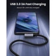 Дата кабель USB 3.0Type-C to Type-C 1.0m 60W US385 90-degree Black Ugreen (20299) - зображення 2