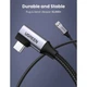 Дата кабель USB 3.0Type-C to Type-C 1.0m 60W US385 90-degree Black Ugreen (20299) - зображення 3