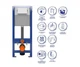 Инсталляция CERSANIT Aqua 22 MECH QF Set B208 + унитаз Carina CleanON с сиденьем Slim Soft Close + панель - изображение 3