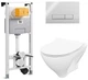Инсталляция OLI 120 Plus с панелью смыва Narrow хром + унитаз CERSANIT Mille CleanOn S701-453 с сиденьем Soft - изображение 1