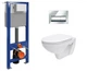 Инсталляция CERSANIT Aqua 02 Mech Set B206 + унитаз Delfi с сиденьем Soft Close полипропилен + панель смыва - изображение 1