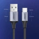 Кабель USB 2.0 AM-Type-C M UGREEN US288 2м 3A 18W Nickel Plating Aluminum Braid 60128 Черный - изображение 6