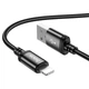 Кабель зарядки и передачи данных Hoco X91 Radiance charging USB to Lightning 3m, 2.4A black - изображение 4