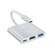 Кабель-перехiдник HOCO HB14 Easy use Type-C adapter(Type-C to USB3.0+HDMI+PD) Silver - изображение 1