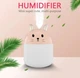 Увлажнитель котик Мини Арома-диффузор Humidifier Rabbit USB ультразвуковой Розовый, увлажнитель воздуха ночник 2 в 1 - изображение 1