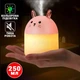 Увлажнитель котик Мини Арома-диффузор Humidifier Rabbit USB ультразвуковой Розовый, увлажнитель воздуха ночник 2 в 1 - изображение 2