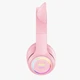 Беспроводные игровые наушники с кошачьими ушками Onikuma B90 с RGB подсветкой Bluetooth наушники для стриминга Розовый - изображение 4