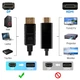 Кабель DisplayPort - HDMI для монітора 4K 30Hz 1.8 м U&P CA04 Black - зображення 6