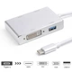 USB-хаб U&P U16 USB Type-C - HDMI + VGA + DVI + USB 3.0 Silver (SWE-U16-SR) - зображення 4