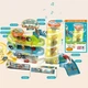 Детский развивающий игровой автотрек парковка 2в1 TUOSIQI TOYS для мальчика с машинками и подъемником Световые и звуковые эффекты - изображение 10