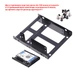 Фрейм-переходник Maiwo для установки 2x2.5" HDD/SSD в 3.5" отсек, металл, черный (K11) - изображение 3