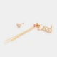 Сережки кафи з кристалами Swarovski Greativity 38989 розмір 80х8 мм вага 2.4 г колір рожевий позолота 18К - зображення 2