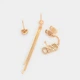 Сережки кафи з кристалами Swarovski Greativity 38989 розмір 80х8 мм вага 2.4 г колір рожевий позолота 18К - зображення 3