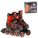Дитячі розсувні ролики Best Roller 1189-М, розмір 32,5-36, колеса PU, Чорно-червоно-помаранчеві - зображення 1