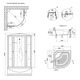 Душовий бокс Lidz Tani SB90x90.SAT.HIGH.GR, скло тоноване 4 мм - изображение 2