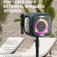 Портативна бездротова Bluetooth колонка Hopestar Party one |BT5.1, 80W, TWS, AUX/TF/USB, 10h, IPX6| Blue - зображення 6