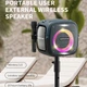 Портативная беспроводная Bluetooth колонка Hopestar Party one |BT5.1, 80W, TWS, AUX/TF/USB, 10h, IPX6| Grey - изображение 6