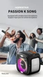 Портативная беспроводная Bluetooth колонка Hopestar Party one |BT5.1, 80W, TWS, AUX/TF/USB, 10h, IPX6| Black - изображение 6
