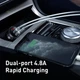 Автомобильное зарядное устройство Baseus Digital Display 24W 2USB 4.8A с вольтметром, тёмно-серый - изображение 9