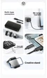 Кабель Type-C to Type-c 3A Essager перехідники Lightning / microUSB / Type-C швидке заряджання, передача данних, підставка для телефона (6 в 1) - зображення 3