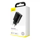 Мережевий зарядний пристрій Baseus Speed Mini QC Dual U QC3.0 18W 2USB 3A Чорний - зображення 6