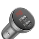Автомобильное зарядное устройство с быстрой зарядкой BASEUS Digital Display Dual USB 2USB, 4.8A, 24W Silver - изображение 5