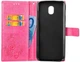 Чехол Clover для Nokia 3 / TA-1032 Книжка кожа PU с визитницей малиновый - изображение 4