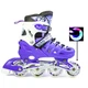 Комплект роликов с защитой и шлемом Scale Sports, размер 34-37, Фиолетовый, светящиеся колеса - изображение 3