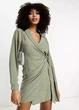 Платье стильное на запах Asos Хаки 10883 M (44) - изображение 1