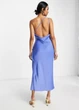 Платье вечернее миди с разрезом по ножке Asos Синее 10887 2XL (50) - изображение 2