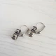 Сережки Hand Made с чернением с прозрачными кристаллами Swarovski - изображение 3