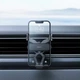 Тримач для мобільного автотримач Baseus Stable Gravitational Car Mount Lite (Air Outlet Version) чорний (SUWX010001) - зображення 2