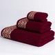 Набір Рушників - Комплект Банних Рушників Greg Gold Burgundy 3 шт: 70 х140 см, 50х90 см, 30х50 см Бургунді - зображення 1