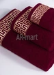 Набір Рушників - Комплект Банних Рушників Greg Gold Burgundy 3 шт: 70 х140 см, 50х90 см, 30х50 см Бургунді - зображення 4