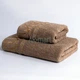 Набір Рушників - Комплект Банних Рушників Mermer Cinnamon 2 шт: 70 х140 см, 50х90 см Коричневий - зображення 4