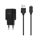 Адаптер мережевий Hoco Lightning cable C22A |1USB, 2.4А| чорный - зображення 1