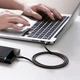 Кабель USB 3.0 AM-Type-C M UGREEN US184 2м 3A 18W Nickel Plating Aluminum Braid 20884 Черный - изображение 4