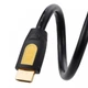 Кабель HDMI M-M UGREEN HD101 1м V2.0 Round Cable 4K 10115 черно-желтый - изображение 3