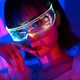 Окуляри неонові у стилі Кіберпанк з LED підсвічуванням - зображення 3